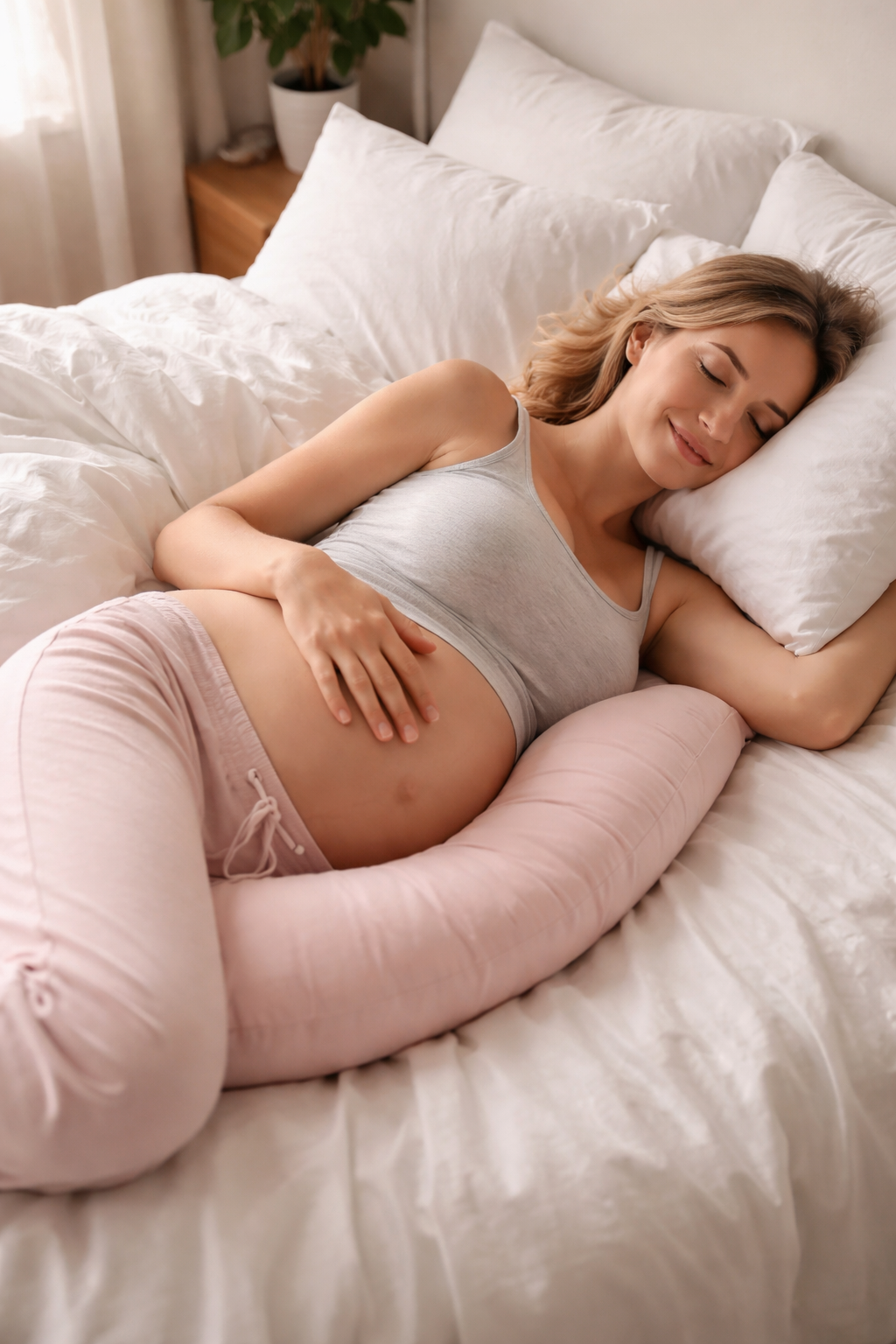 U-Shaped Pregnancy Pillow (Full Body Maternity Support Pillow)